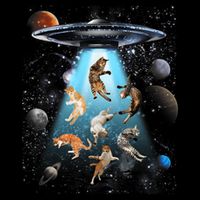 Funny Cat Astronaut Outer Space Watercolor Splash Cat Lover Bag