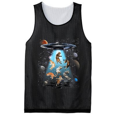 Funny Cat Astronaut Outer Space Watercolor Splash Cat Lover Mesh Reversible Basketball Jersey Tank