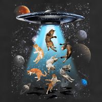 Funny Cat Astronaut Outer Space Watercolor Splash Cat Lover Golf Towel