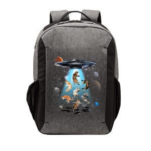 Funny Cat Astronaut Outer Space Watercolor Splash Cat Lover Vector Backpack