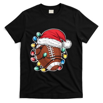 Football Christmas American Football Santa T-Shirt