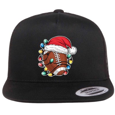 Football Christmas American Football Santa Flatbill Hat