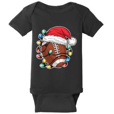 Football Christmas American Football Santa Baby Bodysuit