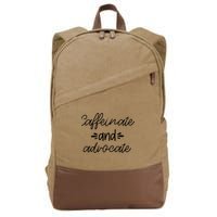 Funny Caffeinate and Advocate - best gifts idea for SPED Cotton Canvas Backpack