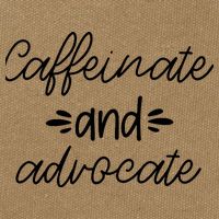 Funny Caffeinate and Advocate - best gifts idea for SPED Cotton Canvas Backpack