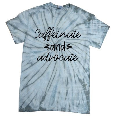 Funny Caffeinate and Advocate - best gifts idea for SPED Tie-Dye T-Shirt