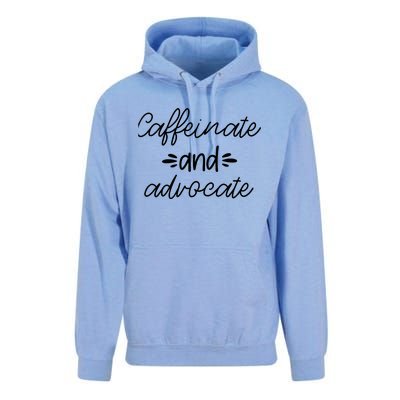 Funny Caffeinate and Advocate - best gifts idea for SPED Unisex Surf Hoodie