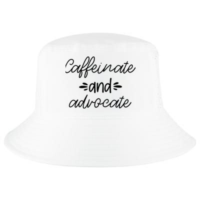 Funny Caffeinate and Advocate - best gifts idea for SPED Cool Comfort Performance Bucket Hat