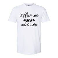 Funny Caffeinate and Advocate - best gifts idea for SPED Softstyle CVC T-Shirt