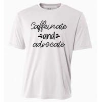 Funny Caffeinate and Advocate - best gifts idea for SPED Cooling Performance Crew T-Shirt