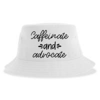 Funny Caffeinate and Advocate - best gifts idea for SPED Sustainable Bucket Hat