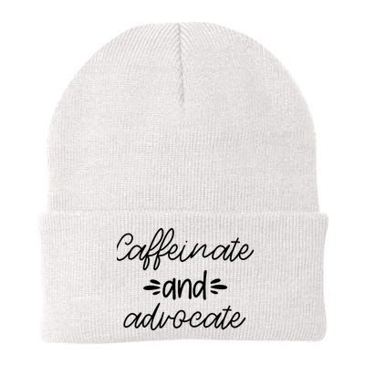 Funny Caffeinate and Advocate - best gifts idea for SPED Beanie
