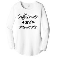 Funny Caffeinate and Advocate - best gifts idea for SPED Women's Perfect Tri Tunic Long Sleeve Shirt