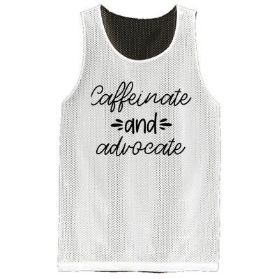 Funny Caffeinate and Advocate - best gifts idea for SPED Mesh Reversible Basketball Jersey Tank