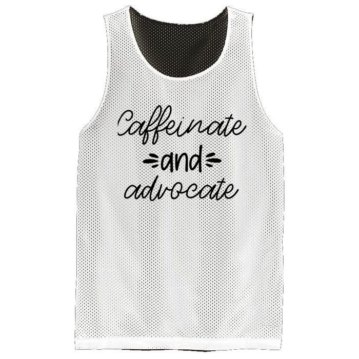 Funny Caffeinate and Advocate - best gifts idea for SPED Mesh Reversible Basketball Jersey Tank