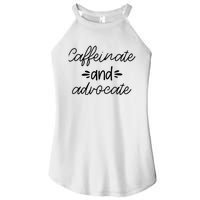 Funny Caffeinate and Advocate - best gifts idea for SPED Women's Perfect Tri Rocker Tank