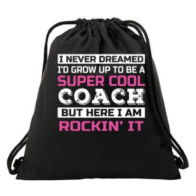 Funny Coach Appreciation Thank You Drawstring Bag