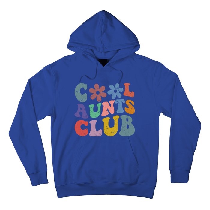 Floral Cool Aunts Club Groovy Aunt Sister Auntie Gift Hoodie