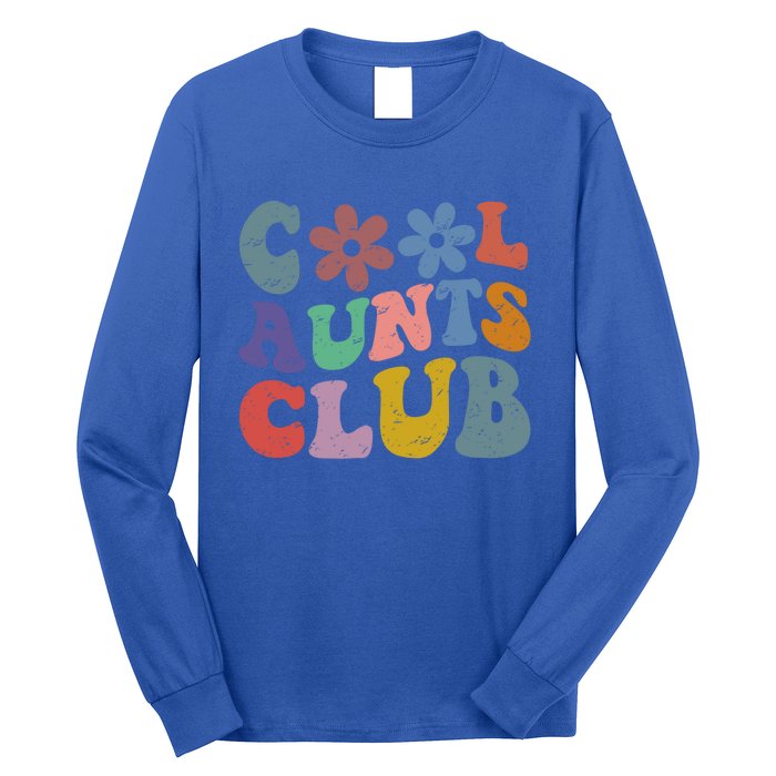 Floral Cool Aunts Club Groovy Aunt Sister Auntie Gift Long Sleeve Shirt