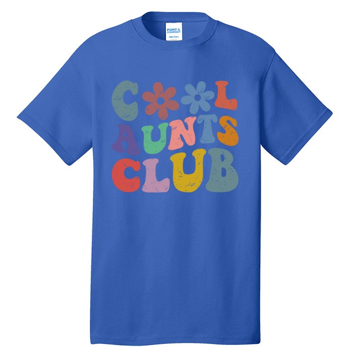 Floral Cool Aunts Club Groovy Aunt Sister Auntie Gift Tall T-Shirt