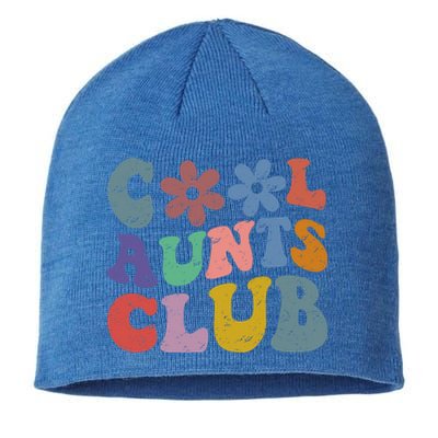 Floral Cool Aunts Club Groovy Aunt Sister Auntie Gift Sustainable Beanie