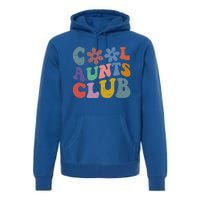 Floral Cool Aunts Club Groovy Aunt Sister Auntie Gift Premium Hoodie