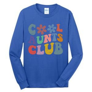 Floral Cool Aunts Club Groovy Aunt Sister Auntie Gift Tall Long Sleeve T-Shirt