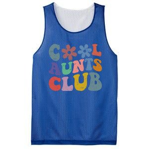 Floral Cool Aunts Club Groovy Aunt Sister Auntie Gift Mesh Reversible Basketball Jersey Tank