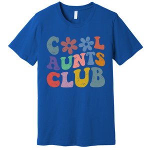 Floral Cool Aunts Club Groovy Aunt Sister Auntie Gift Premium T-Shirt