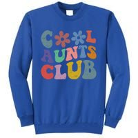 Floral Cool Aunts Club Groovy Aunt Sister Auntie Gift Tall Sweatshirt