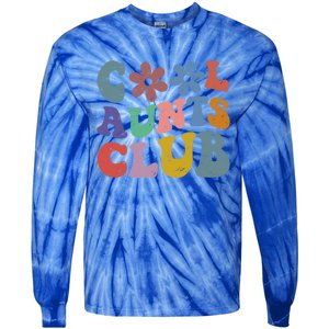 Floral Cool Aunts Club Groovy Aunt Sister Auntie Gift Tie-Dye Long Sleeve Shirt