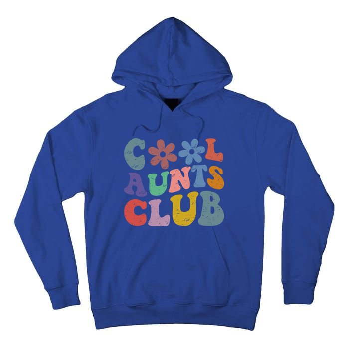 Floral Cool Aunts Club Groovy Aunt Sister Auntie Gift Tall Hoodie