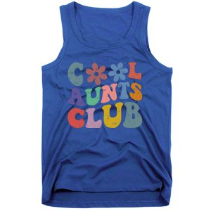 Floral Cool Aunts Club Groovy Aunt Sister Auntie Gift Tank Top