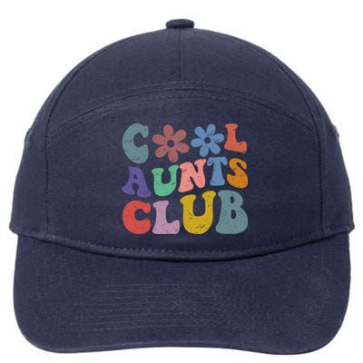 Floral Cool Aunts Club Groovy Aunt Sister Auntie Gift 7-Panel Snapback Hat