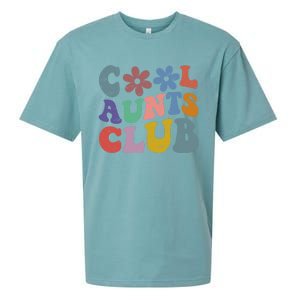 Floral Cool Aunts Club Groovy Aunt Sister Auntie Gift Sueded Cloud Jersey T-Shirt