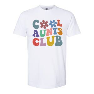 Floral Cool Aunts Club Groovy Aunt Sister Auntie Gift Softstyle CVC T-Shirt