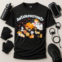 Funny Cute Antidepressants Pets Puppies And Kittens Cooling Performance Crew T-Shirt