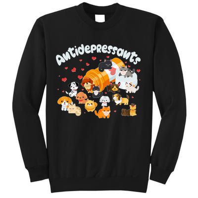 Funny Cute Antidepressants Pets Puppies And Kittens Sweatshirt