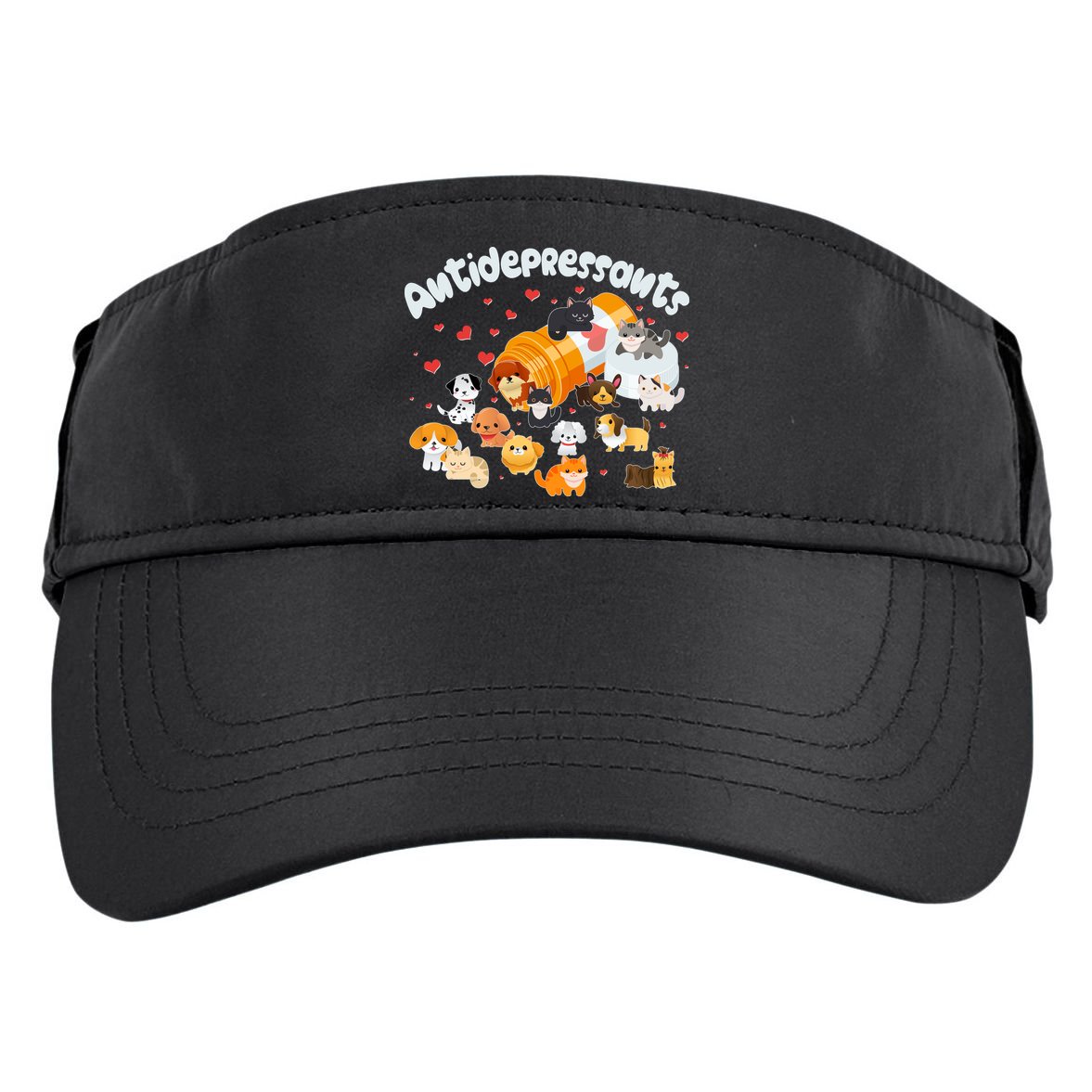 Funny Cute Antidepressants Pets Puppies And Kittens Adult Drive Performance Visor