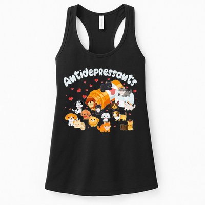 Funny Cute Antidepressants Pets Puppies And Kittens Womens Tank Top