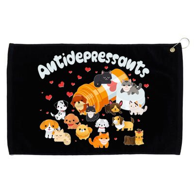 Funny Cute Antidepressants Pets Puppies And Kittens Grommeted Golf Towel