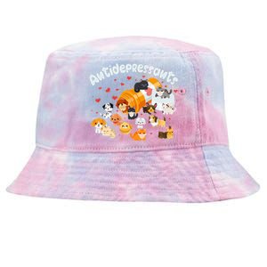 Funny Cute Antidepressants Pets Puppies And Kittens Tie-Dyed Bucket Hat