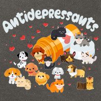 Funny Cute Antidepressants Pets Puppies And Kittens Cotton Canvas Backpack