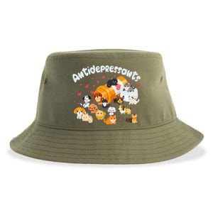 Funny Cute Antidepressants Pets Puppies And Kittens Sustainable Bucket Hat