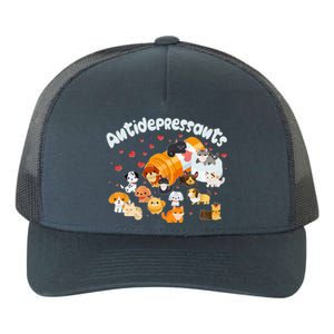 Funny Cute Antidepressants Pets Puppies And Kittens Yupoong Adult 5-Panel Trucker Hat