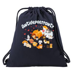 Funny Cute Antidepressants Pets Puppies And Kittens Drawstring Bag