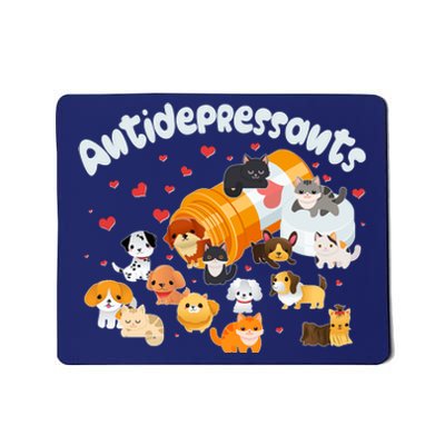 Funny Cute Antidepressants Pets Puppies And Kittens Mousepad