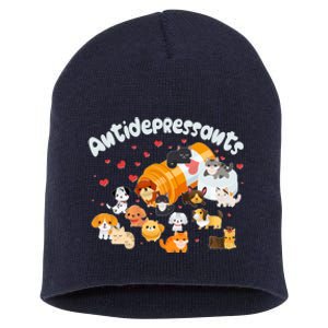 Funny Cute Antidepressants Pets Puppies And Kittens Short Acrylic Beanie