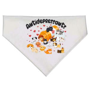 Funny Cute Antidepressants Pets Puppies And Kittens USA-Made Doggie Bandana