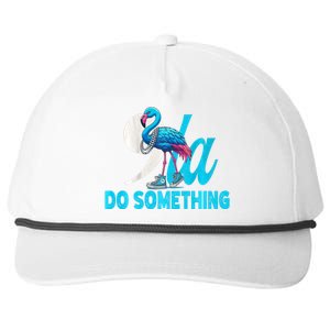 Flamingo Chucks And Pearls Funny Comma La Kamala Harris 2024 Snapback Five-Panel Rope Hat